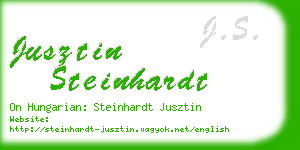 jusztin steinhardt business card